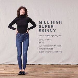 Levi’s Mile High Super Skinny Jeans US 28 Short